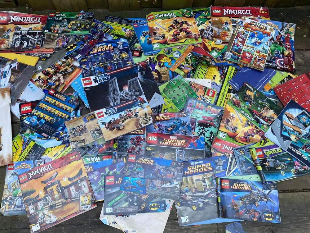 HUGE LEGO Instruction Manual Booklet Lot - STAR WARS, Marvel, Harry Potter, More